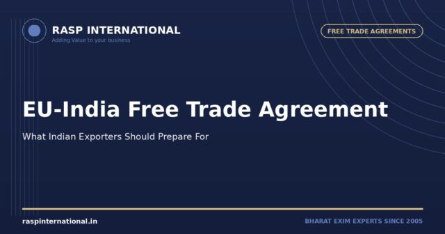 EU India FTA for Indian Exporters