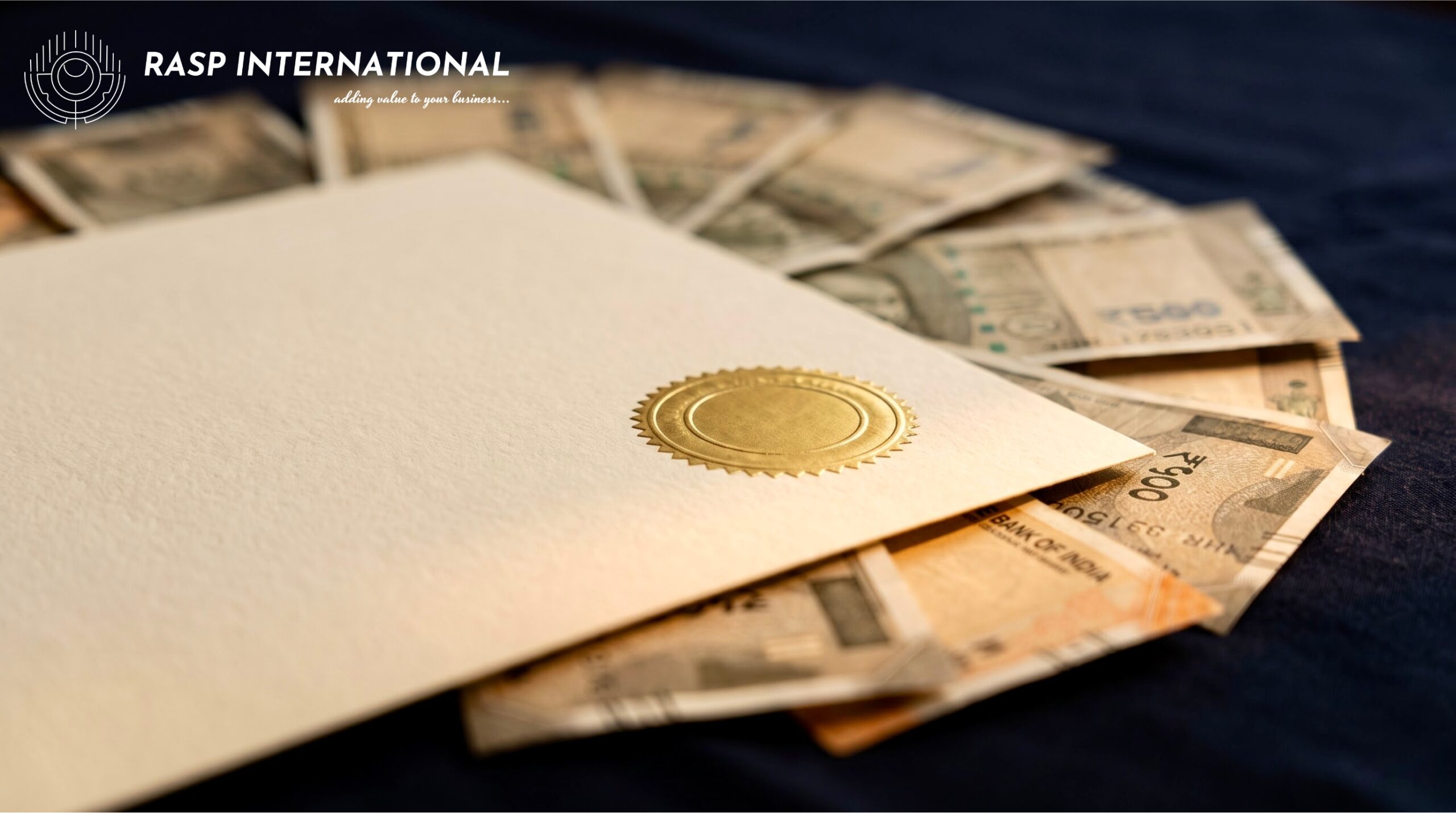 Export certificate resting on banknotes illustrating TRACE scheme reimbursement