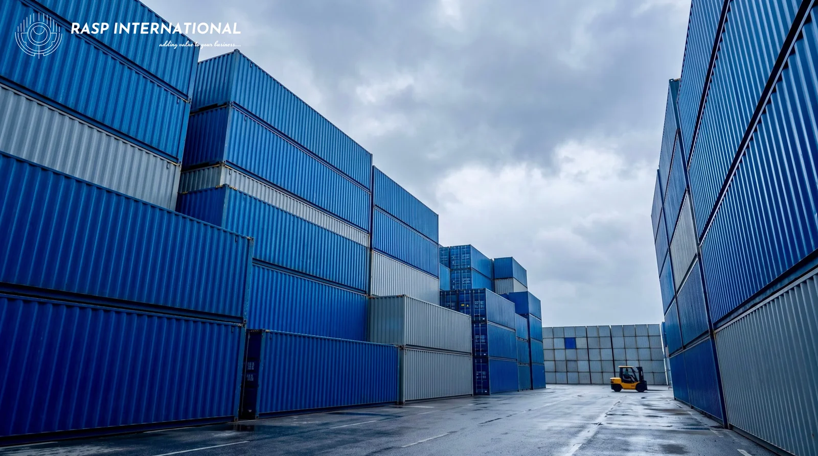 Shipping containers at an Indian port, representing a consignment held without a valid licence