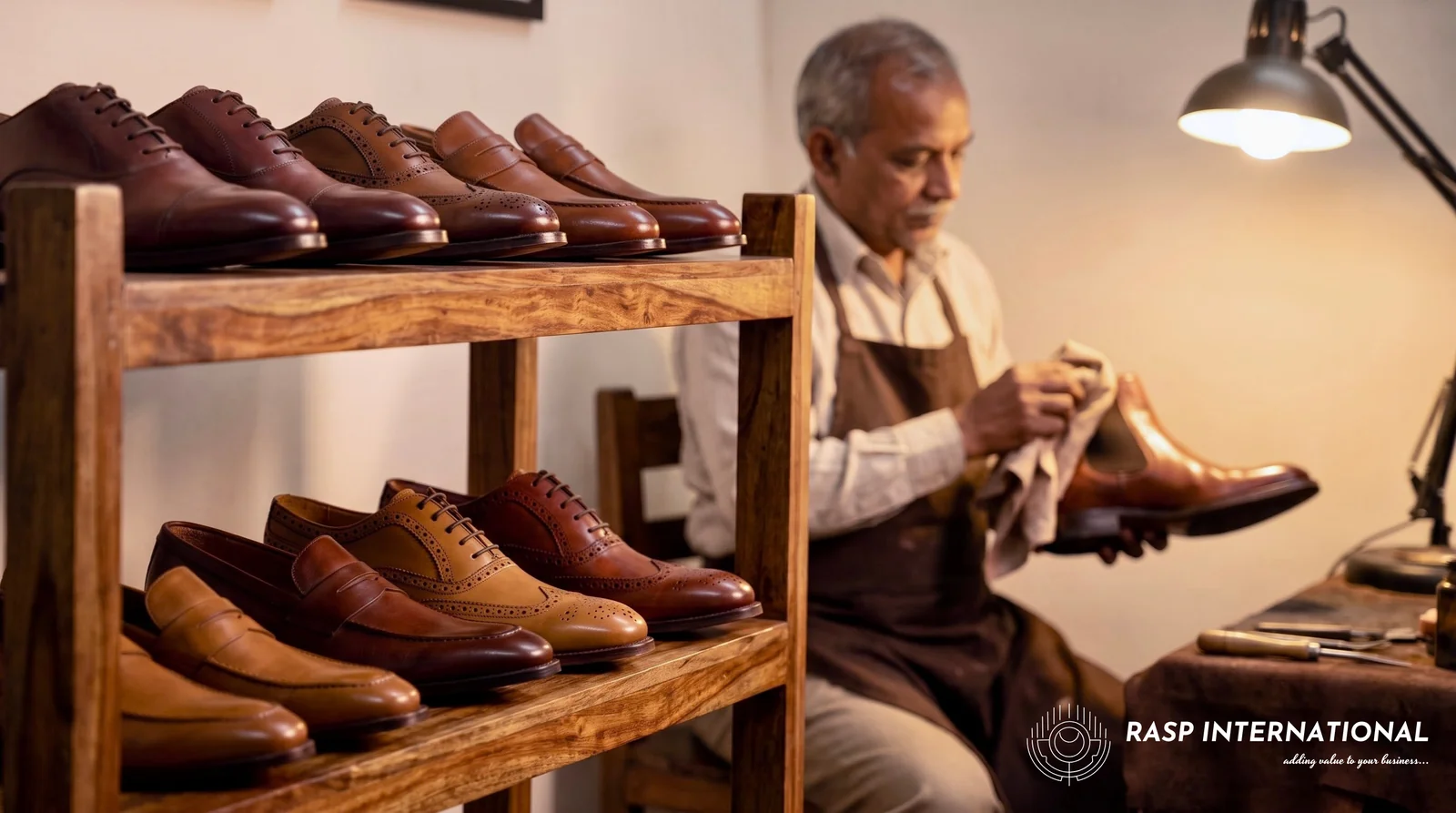 Finished leather footwear ready for export under the India UK CETA zero duty benefit